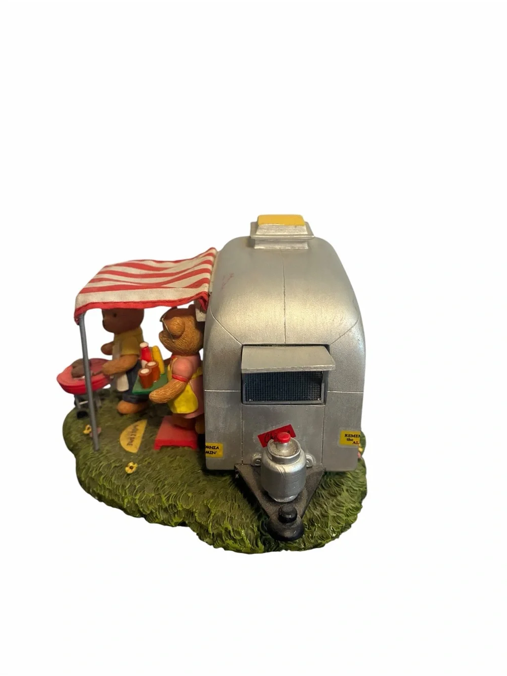 Faithful Fuzzies Two For The Road Bear Camping Figurine 1650A Airstream BBQ
